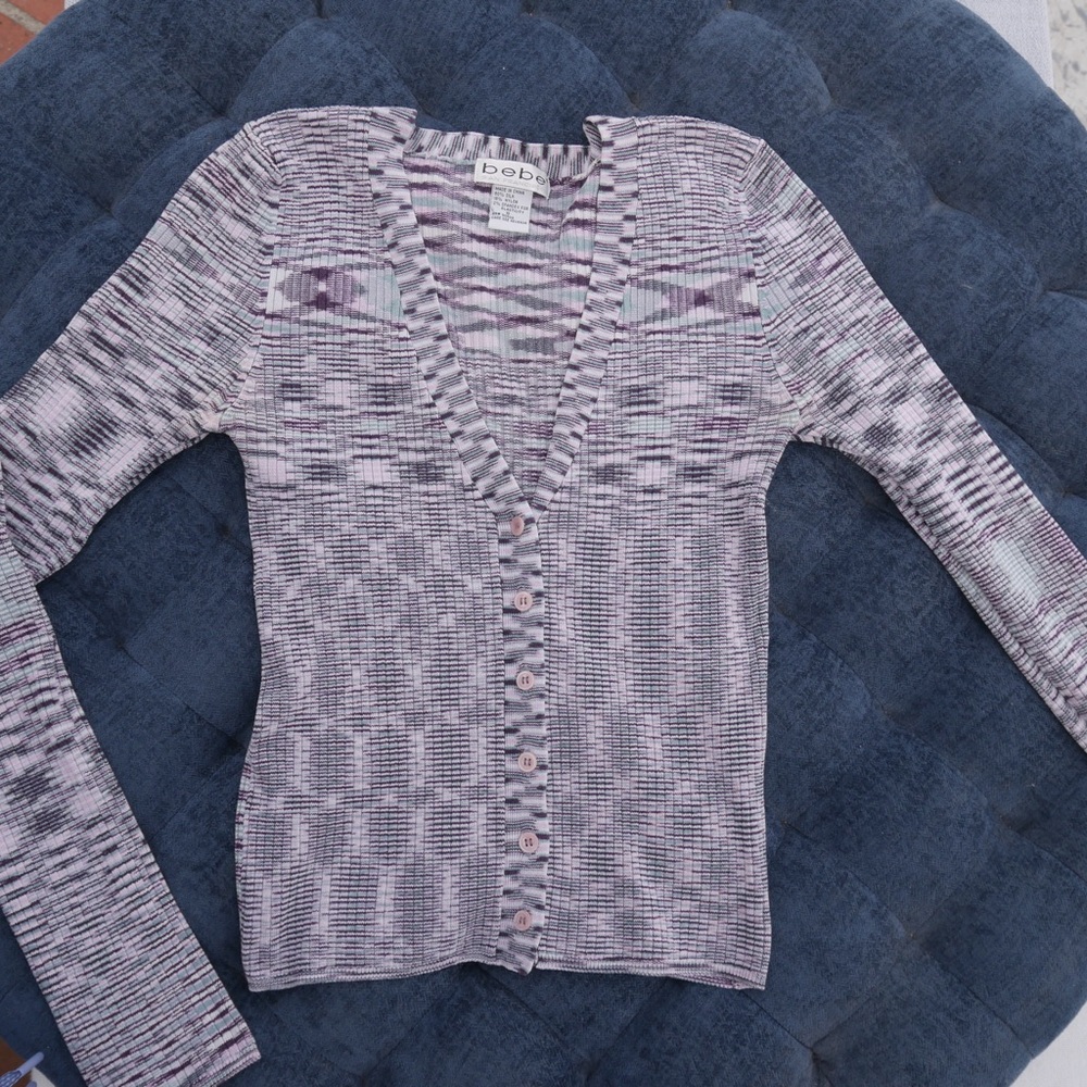 Vintage Bebe pattern long sleeve cardigan